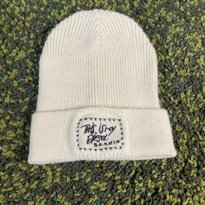 Beige off white diesel beanie hat